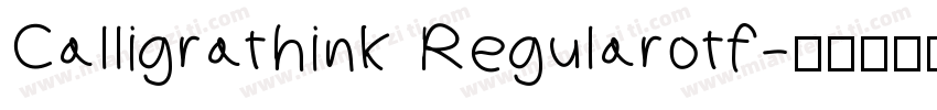 Calligrathink Regularotf字体转换